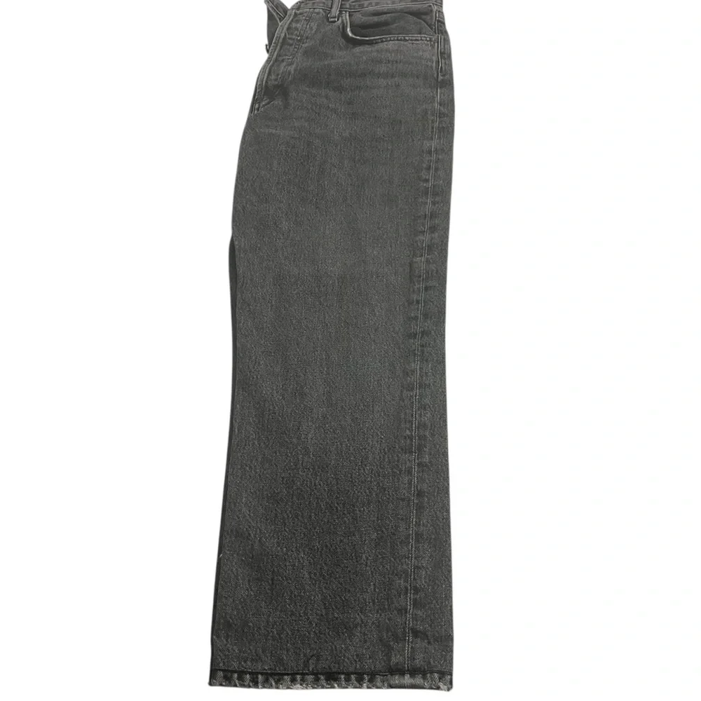 AGOLDE Lana Womens Sz 28 High Rise Straight Leg Jeans Lava Button Fly Frayed Hem - Picture 6 of 11
